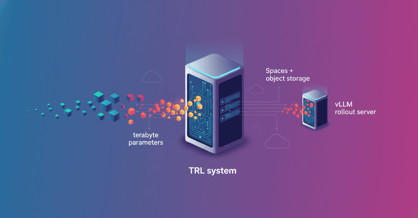 Delta Weight Sync in TRL: send 1T parameters cheaply