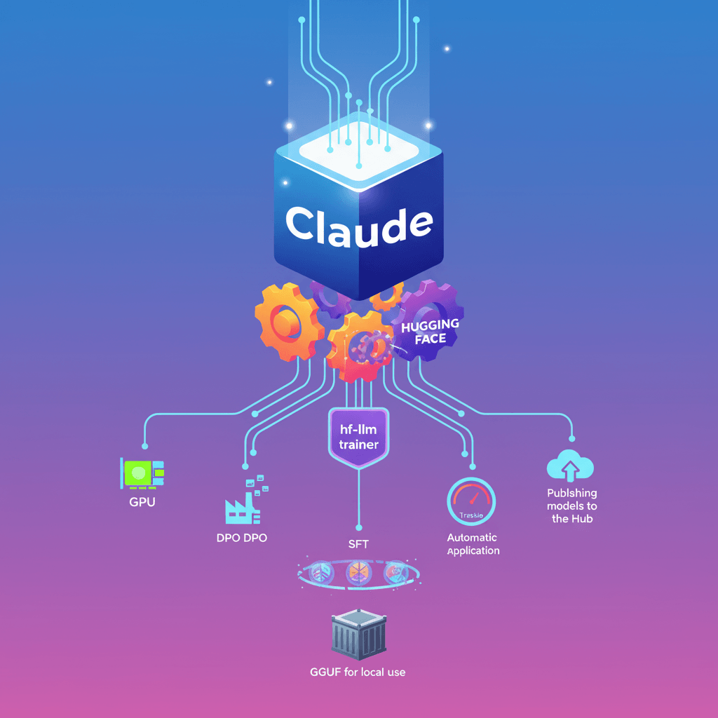 Claude trains LLMs with Hugging Face Skills