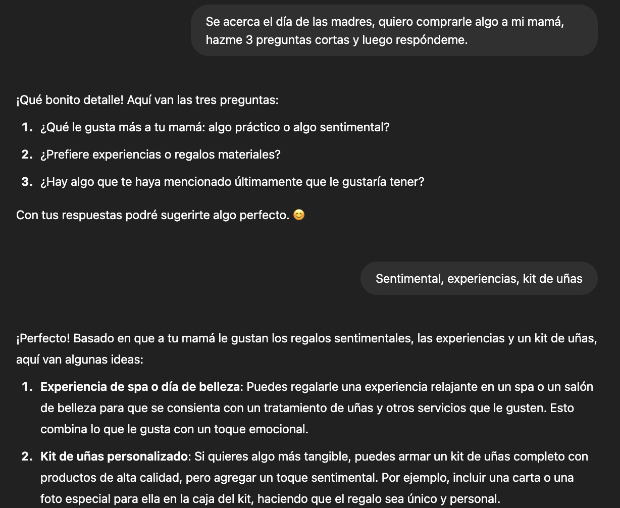 Día de las madres ChatGPT