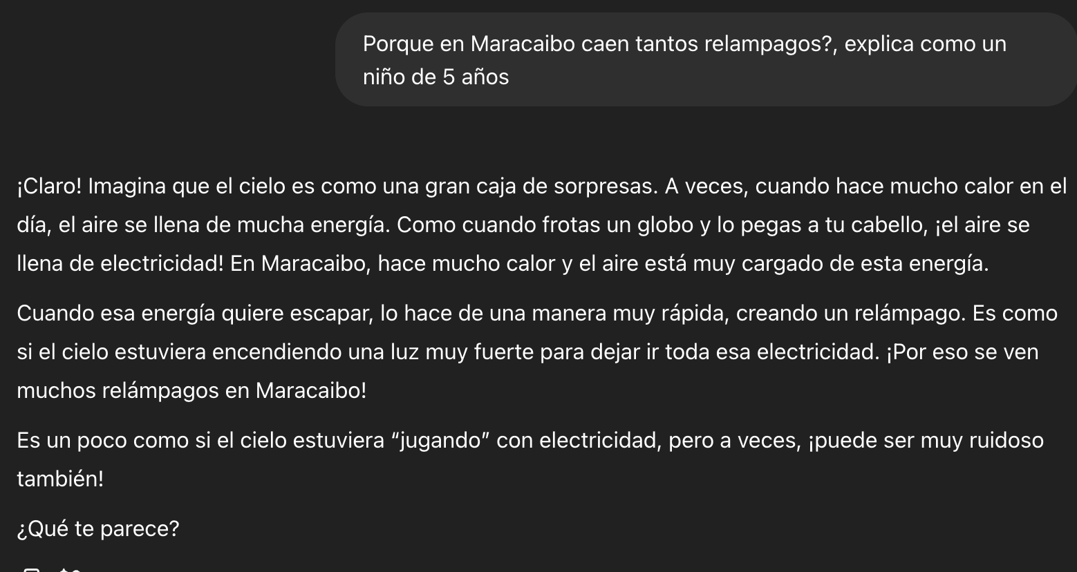 Relámpagos Maracaibo ChatGPT